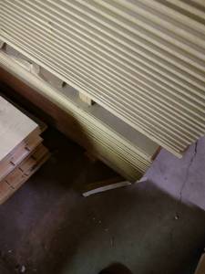 lot 945 image: 4x8 Slatwall Panels BID IS PER A SHEET For Example 100 sheets in a lot your bid will be 100 x your bid