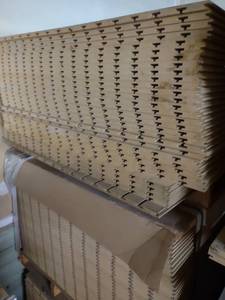 lot 954 image: 4 ft x 8 ft 4 in slatwall sheets BID IS PER A SHEET For Example 100 sheets in a lot your bid will be 100 x your bid