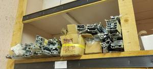 lot 3077 image: Bulk Lot Industrial Metal Mounting Brackets and Hardware