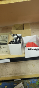 lot 3093 image: Master Lock Door Hardware and Floor Protectors Lot and miscellaneous