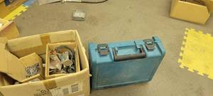 lot 3104 image: Makita Tool Case with Hardware and Parts Lot
