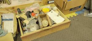 lot 3105 image: Industrial Storage Drawer with Caster Wheels and Hardware
