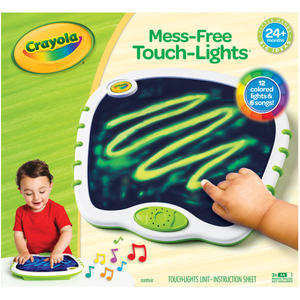 lot 2045 image: Crayola Touch Lights Musical Doodle Board Multi Sensory Light Up Toy Gift for Toddlers