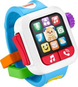 lot 2051 image: Fisher-Price Baby to Toddler Toy Laugh &amp Learn Time to Learn Smartwatch with Lights &amp Music for Pretend Play Infants Ages 6 Months