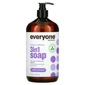 lot 2066 image: 3 In 1 Soap Body Wash Bubble Bath Shampoo Vanilla  Lavender 32 fl oz (946 ml) Everyone