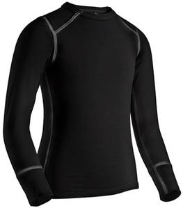 lot 2081 image: ColdPruf Youth Quest Performance Base Layer Long Sleeve Crew Neck Top, Black, Large