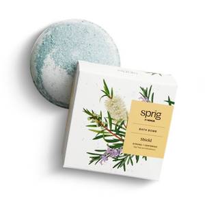 lot 2098 image: Sprig by Kohler Tea Tree  Rosemary Bath Bomb, Hypoallergenic, Made with Natural Botanicals & Premium Skincare Ingredients (Shea Butter, Coconut Oil, & Kaolin Clay) to Purify and Center - Shield