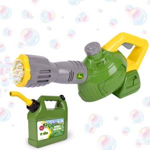 lot 2108 image: John Deere Bubble Leaf Blower Toy for Kids Includes 24oz Bubble Refill Gas Can, Outdoor Bubble Machine for Kids, Easy to Use, Outdoor Play, Great Gift Toddler 3
