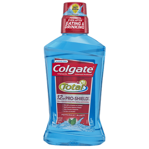 lot 2120 image: Colgate Total Pro-Shield Alcohol Free Mouthwash Peppermint 16.9 fl oz