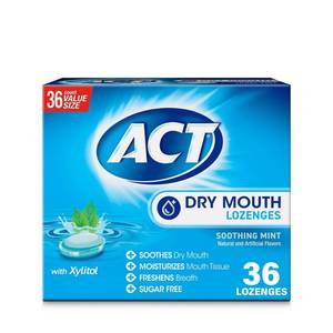 lot 2123 image: ACT Dry Mouth Lozenges Soothing Mint - 3.7oz36ct