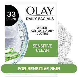 lot 2128 image: Olay Daily Facials Sensitive Cleansing Cloths Fragrance-Free 33 Count