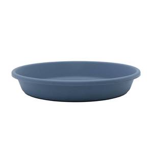 lot 2150 image: The HC Companies Flower Pot Saucers - Plastic Plant Saucer for Outdoors & Indoors - Traditional Design Plant Pot Trays for Water Drainage - Durable & Stylish Round Plant Tray (12-inch Slate Blue)