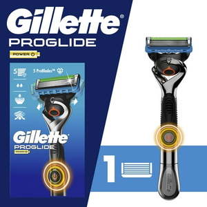 lot 2175 image: Gillette Pro Glide Power Men s Razor Handle  1 Blade Refill Blue