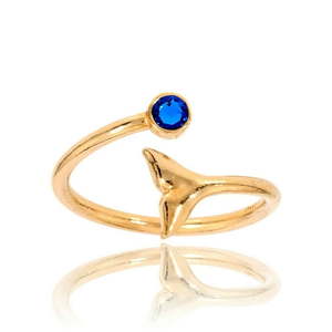 lot 2190 image: Alex And Ani Whale Ring Wrap 14Kt Gold Plated A16RW22G
