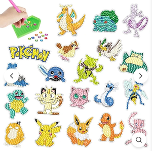 lot 2208 image: 2pcs Gem Sticker Diamond Art 5D Paint by Numbers DIY for Kids Beginner Toys Kits