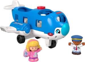 lot 2214 image: Fisher-Price Little People Musical Toddler Toy Travel Together Airplane with Lights Sounds & 2 Figures for Ages 1 Years