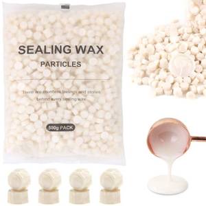 lot 2222 image: Wax Sealing Beads, GANGSHA 1500Pcs Pearl White Wax Sealing Beads 1.1lb Wax Seal Beads Sticks for Wax Seal Stamp, Great for Cards Envelopes, Wedding Invitations (Pearl White)