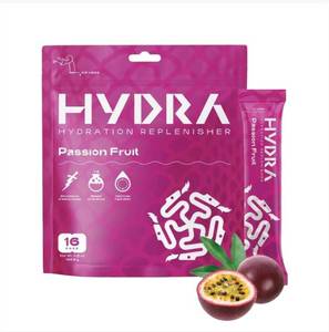 lot 2233 image: Hydra Powder Key Nutrients Electrolyte Powder Packets - Sports Hydration Drink with Vitamins & Electrolytes - Low Sugar Electrolyte Mix Hydrate Packets - Passionfruit (16 Packets)
