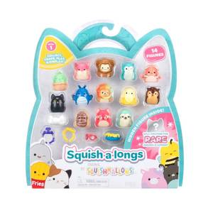 lot 2264 image: Squish-a-longs 14 Pack - Series 1 - (14) 1 Mini-Squish with 4 Accessories, Ring, and Collectors Guide - Collect, Trade, &amp Play
