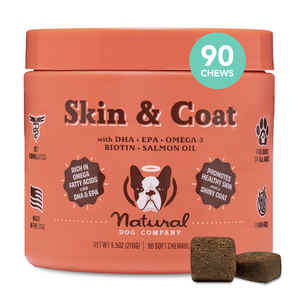 lot 2269 image: Natural Dog Company Skin & Coat Supplement - SalmonPeas - 90ct
