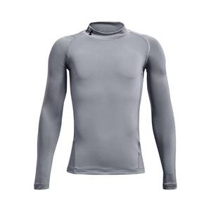 lot 2285 image: Under Armour Boys HeatGear Armour Mock LS Top - Medium - Steel  Black