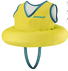lot 2287 image: SwimSchool Deluxe Swim Training Vest for Children with Adjustable Safety Strap, Ages 2-4, 33lb, Yellow
