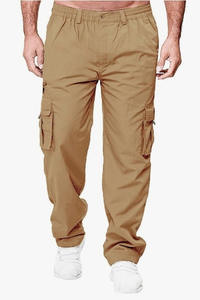 lot 2289 image: Mens Outdoor Cargo Pants Lightweight Tactical Hiking Elastic Waist Joggers Classic Fit Trousers Multi Pockets 36 Stock photo not exact