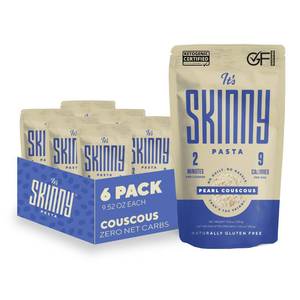 lot 2292 image: Its Skinny Pearl Couscous Low Carb Pasta, Gluten Free, Keto &amp Vegan-Friendly, Shirataki Konjac, Sugar-Free, High in Fiber, Only 4.5 Calories Per Serving, Ready in 2 Minutes (6 Packs)