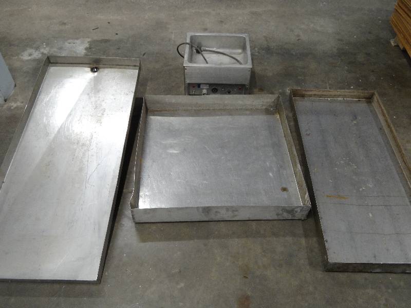 lot 2217 image: Lot of 3 Stainless Drains Could Use For Scrap