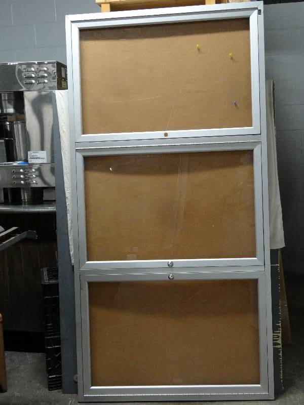 lot 2222 image: Cork Board Display Case With Keys