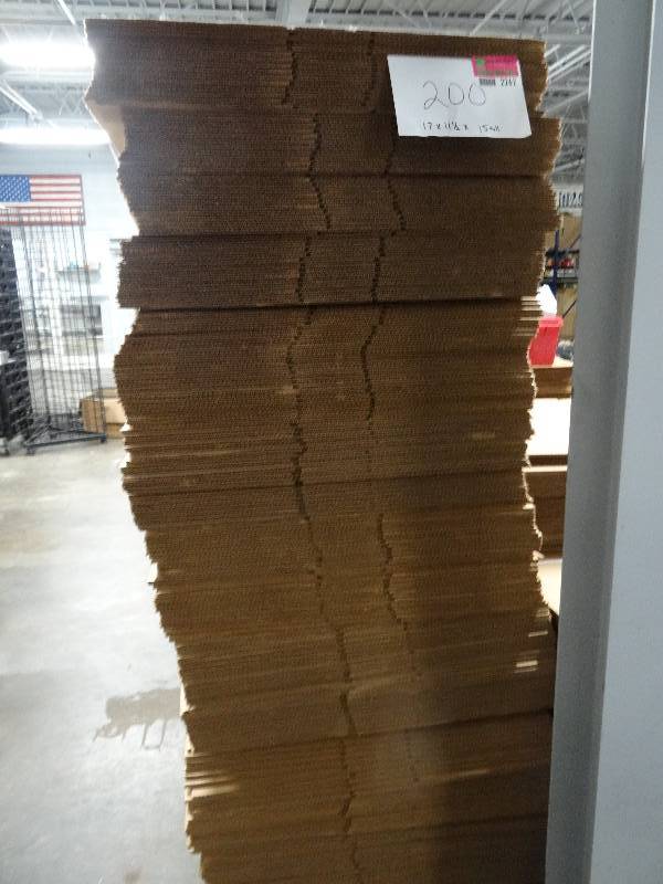 lot 2262 image: 200 Boxes Size 17 X 11 12 X 15 H