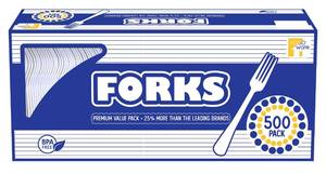 lot 1016 image: 500 Pack White Plastic Forks - Disposable Silverware & Cutlery Set  Heavy Duty Plasticware, Utensils for Party, BBQ, Picnic, Office, Home  Bulk Party Utensils, Cubiertos Desechables para Fiesta