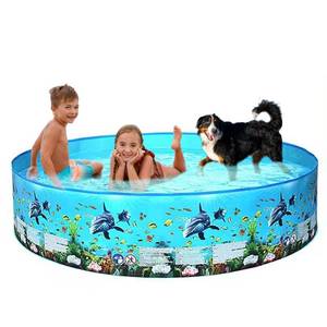 lot 1018 image: Nuwani 5FT Foldable Kiddie Pool - Hard Plastic Non-Inflatable Pool & Ball Pit for Kids, Toddlers, Adults, Dogs - Collapsible Round Swimming Pond for Indoor Outdoor Backyard, Lawn, Summer Water Play