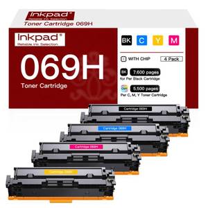 lot 1022 image: 069 Toner Cartridge Set - 4 Pack 069H Toner Compatible with Canon Color imageCLASS MF753cdw MF751Cdw LBP674Cdw MF752Cdw LBP673Cdw Printers High Yield Cartridge Set (Black Cyan Yellow Magenta)