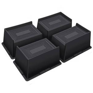 lot 1023 image: ANNKUT Bed Risers 4 Inch Heavy Duty,Oversized Couch Risers, Extra Wide Furniture Risers for Sofa Table Desk Headboard Chair Lifting,Rectangle Risering Blocks Support 6000 lbs(4 Pack Black)