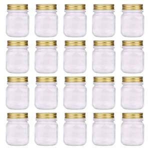 lot 1069 image: Regular Mouth Mason Jars,Encheng 5oz Clear Glass Jars with Lids(Gold),Small Spice Jars for Herb,Jelly,Jams,Wedding Favors,Shower Favors,Baby Foods,Mini Canning Jars Kitchen Storage Jars 20Pack �� ��
