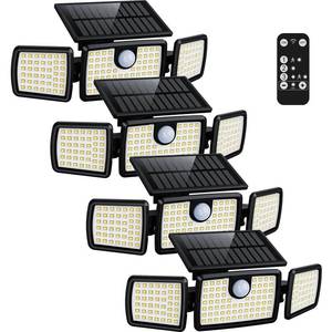 lot 1970 image: Solar Lights Outdoor, Quick Charge Solar Motion Deck Lights Outdoor for Deck with High Brightness, Larger Built-in Tempered Glass Panel, Sensitive PIR Motion Inductor (Remote,4 Pack)