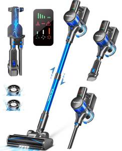 lot 1976 image: FABULETTA Cordless Vacuum Cleaner, Lightweight Vacuum Cleaners for Home with 500W Brushless Motor, Rechargeable Stick Vacuum Up to 55 Mins Runtime, Great for Pet Hair, Carpet, Hard Floor, Deep Blue