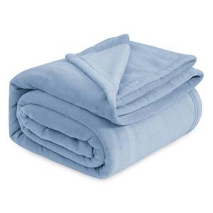 lot 1980 image: Bedsure Fleece Bed Blankets Queen Size Light Blue - Soft Lightweight Plush Fuzzy Cozy Luxury Blanket Microfiber, 90x90 inches