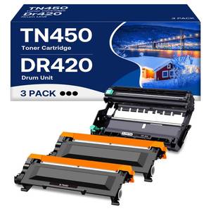 lot 1995 image: WOEBYAS TN450 Toner Cartridge DR420 Drum Unit Replacement for Brother TN450 TN-450 TN420 DR-420 Work with HL-2270DW HL-2280DW HL-2230 MFC-7860DW Intellifax 2840 2940 (2 Toner 1 Drum,3 Pack)