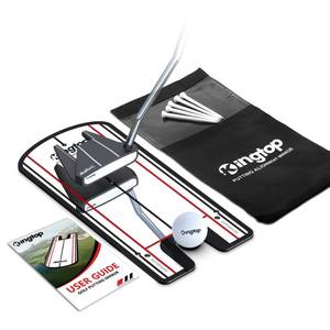 lot 2080 image: KINGTOP Classic Golf Putting Mirror - Portable Alignment Putting Training Aids for Consistency & Accuracy - Ideal for Indoor  Outdoor Practice, with Carry Bag and Golf Tees