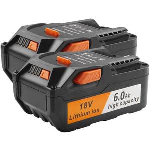 lot 2086 image: TREE.NB 18V 6.0Ah Lithium Battery - Replacement for Ridgid Power Tool Battery AC840087 R840083 R840085 R840086 R840087 R840089 AC840085 AC840086 AC840087P AC840089 AC840094 Cordless Tools (2 Packs)