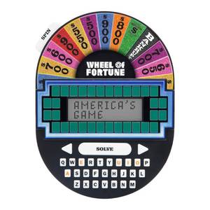 lot 2118 image: Educational Insights Wheel of Fortune Game - Handheld Electronic Game, Great for Travel, Classic Retro Party Games for Kids, Teens & Adults, Word Puzzle Challenge & Entertaining Gift for Ages 8