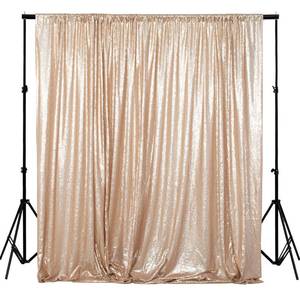lot 2130 image: ShinyBeauty PHOTOBOOTH Backdrop Best Choice 4FTx7FT Champagne Sequin Fabric, Copper Sequin Curtains, Wedding Photography Backdrop (Buy it Now)