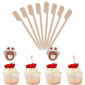 lot 2145 image: Bamboo Cupcake Topper Sticks - 3.5 Inch (220 Pack) Toothpicks for Appetizers �� Cake Topper Sticks, Cocktail Skewers, Bamboo Picks