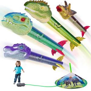 lot 2153 image: Gizzjoy Dinosaur Toy Rocket Launcher for Kids - Launch Up to 100 Ft, 4 Rockets, Outdoor Outside Toys for Kids, Dinosaur Toys, Birthday Gifts for 3 4 5 6 7 8-12 Year Old Boys Girls