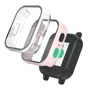 lot 2158 image: SimpleThings Compatible with Gabb Watch 3e 3 Screen Protector, 2Pack HD Clear Tempered Glass Screen Protector & Hard PC Protective Bumper for Boys Girls (SandPinkClear)