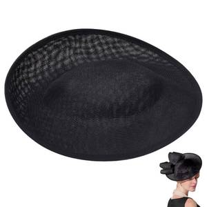 lot 2168 image: FINGERINSPIRE Millinery Hat Base 11.4x1.7inch Linen Mini Hat Fascinator Base Black Hat Base Fascinator Base Millinery Women Hat Making Craft Material Supply for DIY Party Wedding Church Hat Red