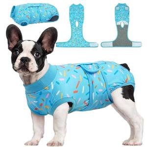 lot 2174 image: Kuoser Dog Recovery Suit Male, Dog Surgery Suit for Neutering, Breathable Recovery Onesie, Post-Op Protective Vest for Wound, Bodysuit for Abdominal Wounds Skin Disease, BlueRibbon M