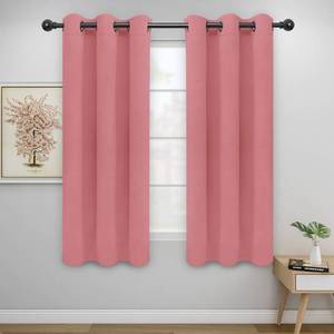 lot 2184 image: Easy-Going Blackout Curtains for Bedroom, Solid Thermal Insulated Grommet and Noise Reduction Window Drapes, Room Darkening Curtains for Living Room, 2 Panels(42x72 in, Pink)